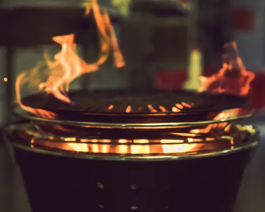 Feuer im Grill